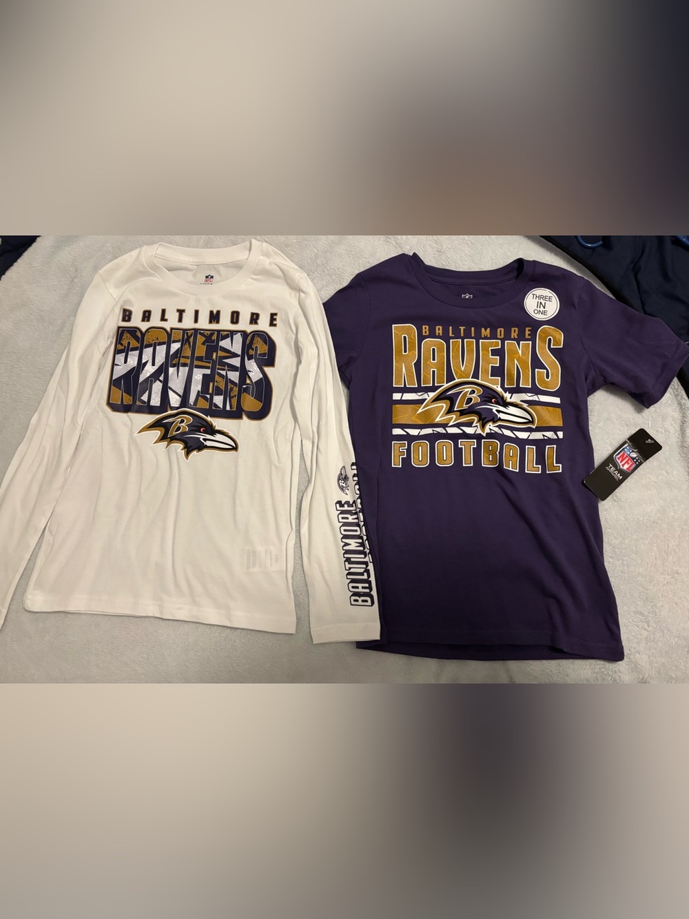 NFL Baltimore Ravens Kids 2 pack - short & long sleeve